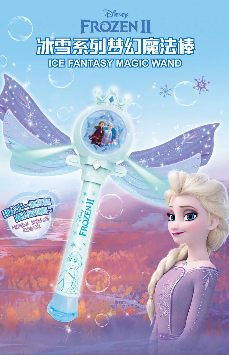 Varinha magica da Frozen, solta bolhas