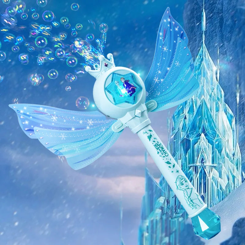 Varinha magica da Frozen, solta bolhas